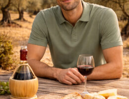 Herren Polo-Shirt in Salbeigrün mit modernem Schnitt