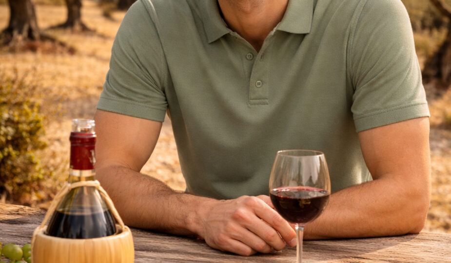 Herren Polo-Shirt in Salbeigrün mit modernem Schnitt